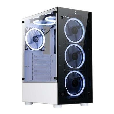 Gabinete Gamer Rise Mode Glass 06X Frost, Mid Tower, ATX, Frontal e Lateral em Vidro Temperado, Sem FANs, Branco - RM-WT-06X-FW