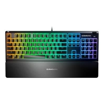 Teclado Mecânico Gamer Steelseries Apex 3, RGB, IP32, Anti-ghosting, US, Preto - 64795
