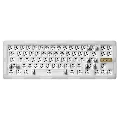 Base para Teclado Mecânico Akko ACR Pro 68 Barebone, Personalizado Hot Swappable Kit DIY Montagem Junta, Branco - 6925758620352