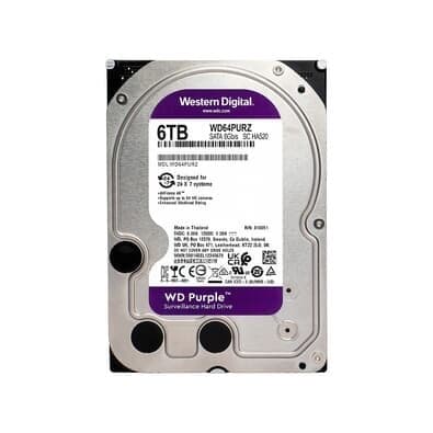 HD WD Purple, 6TB, 3.5", SATA - WD64PURZ