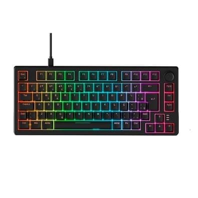 Teclado Sem Fio Mecânico Gamer Husky Nomadic, RGB, Switch Gateron G Pro Brown, Bluetooth, ABNT2, Preto - HTG800PTMA