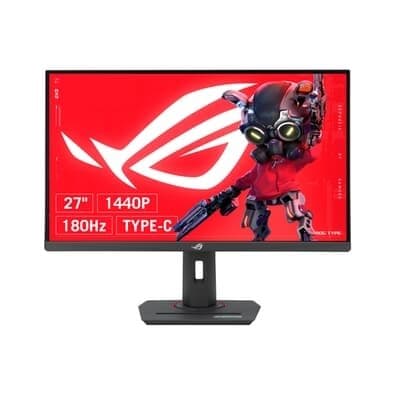 Monitor Gamer ASUS ROG Strix 27", QHD, 180Hz, 1ms, Fast IPS, VRR, G-Sync, FreeSync, HDR 400, USB-C, Altura Ajustável - XG27ACS