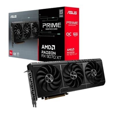 Placa de Vídeo ASUS PRIME RX 9070 XT O16G AMD Radeon, 16GB, GDDR6, Axial-tech, OpenGL 4.6 - 90YV0L71-M0NA00