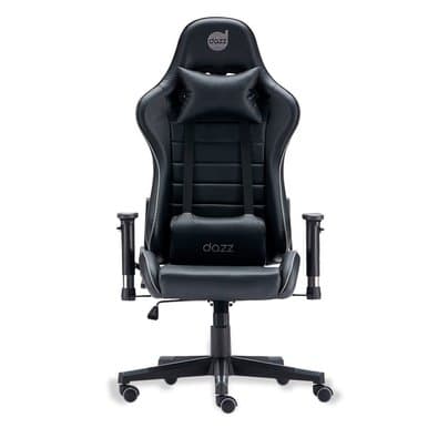 Cadeira Gamer DAZZ PRIME X V2, para Até 140KG, Inclinação 180 Graus, Claase 4 Preto e Cinza - 62000154