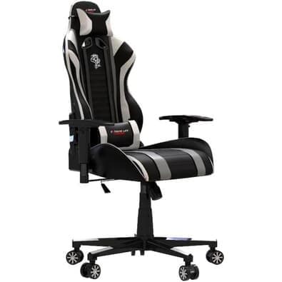 Cadeira Gamer ELG Black Hawk, Até 140 kg, Apoio Cervical, Encosto Reclinável, Apoio De Braços, Ajuste De Altura, Preto e Branco - CH05BKWH