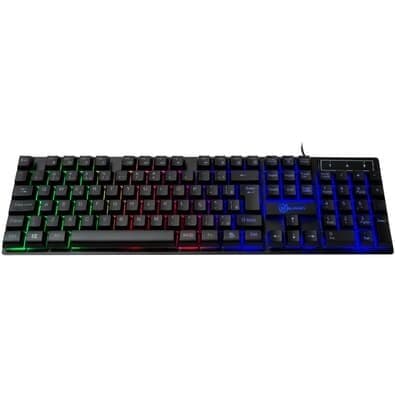 Teclado Membrana Gamer Kalkan Hati, Rainbow, USB, ABNT2, Preto - KLK00012