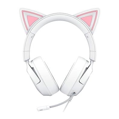 Headset Gamer Razer Kraken Kitty V3 X, RGB Chroma, Iluminação nas Orelhas, USB, Branco - RZ04-05350300