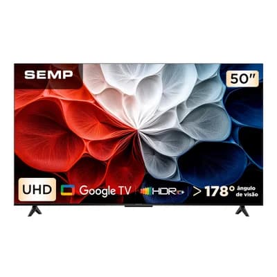 Smart Tv Semp 50 " LED Hva 4k S62 Wifi Bluetooth Google Tv 3 HDMI Hdr10+ Dolby Audio 50s62
