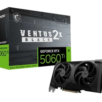 Placa De Vídeo Nvidia Geforce Msi RTX5060ti Ventus Oc Black Plus 2x 16gb - 128 Bits - HDMI/3x Dp - 912-v535