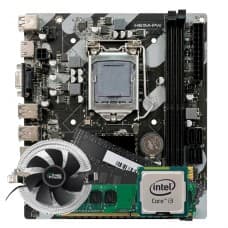 Kit Intel Core I3 3.40GHz + Placa Mãe Chipset H61 + Memória 8GB DDR3 + Cooler