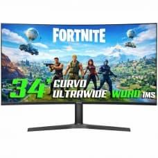 Monitor Gamer Hyper Wide, 34 Pol, Curvo, UltraWide, WQuadHD, VA, 1ms, 180Hz, FreeSync/G-Sync, HDMI/DP, DX