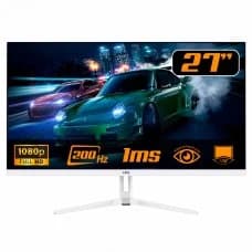 Monitor Gamer HQ, 27 Pol Curvo, Full HD, IPS, 200Hz, 1Ms, HDR, FreeSync, Frameless, HDMI/DP, Branco, HQW2