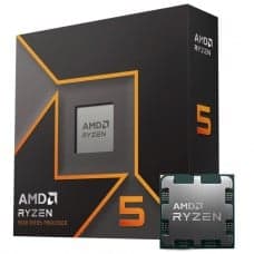 Processador AMD Ryzen 5 9600X, 3.9GHz (5.4GHz Turbo), 6-Cores 12-Threads, AM5, Sem Cooler, 100-100001405W