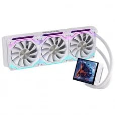 Water Cooler Round5 Zephyro White, ARGB, 360mm, Com Display LCD, Intel-AMD, PWM, Branco, R5-WC-ZEPHYRO-36